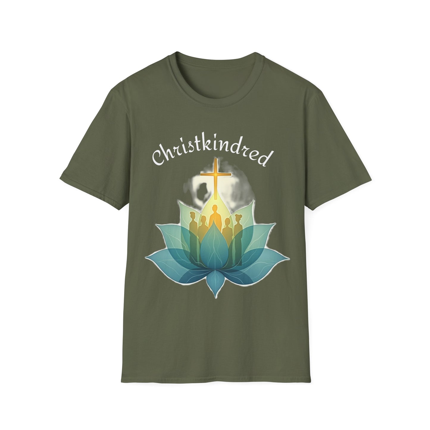 Christkindred T-Shirt – Christian Faith Shirt with Cross & Lotus Design