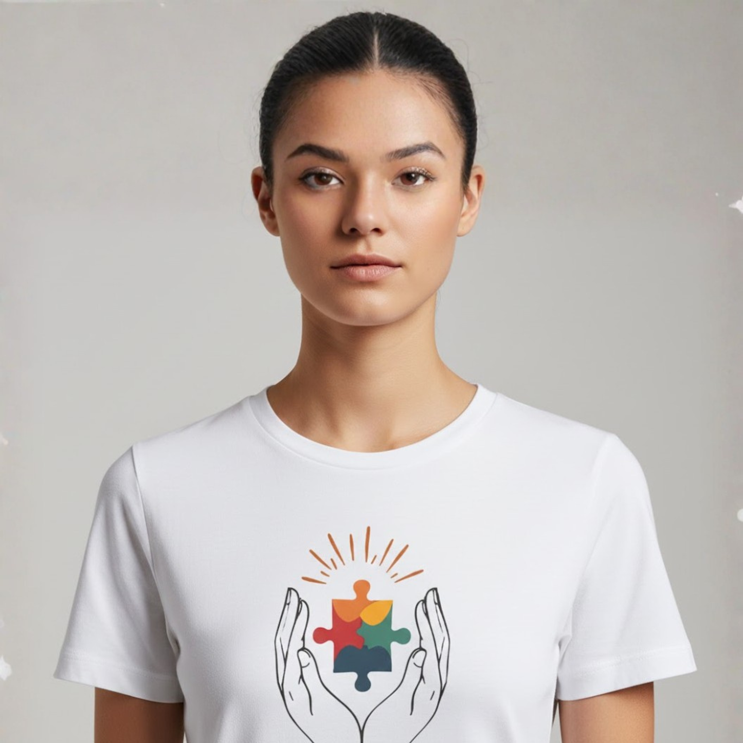Autism Acceptance Hands of Hope T-Shirt – Neurodiversity Support & Inclusion Tee