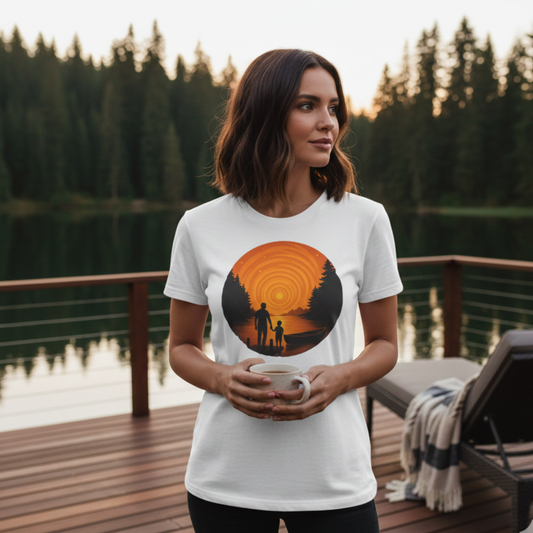 Father and Son Sunset T-Shirt – Family Bonding & Connection Tee