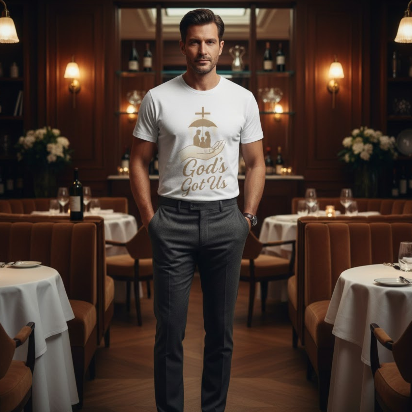 God’s Got Us Christian T-Shirt – Faith Family Protection Cross Shirt