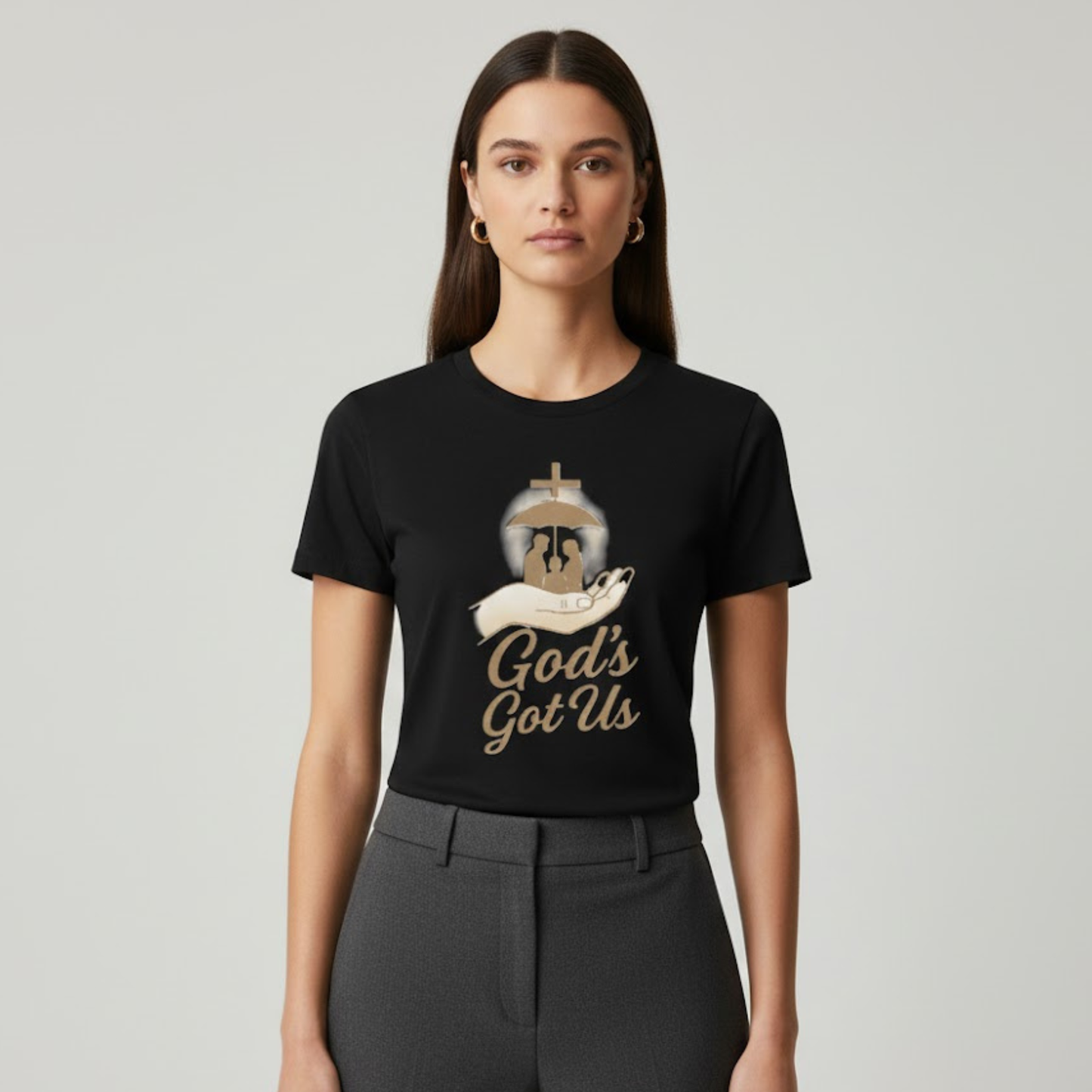 God’s Got Us Christian T-Shirt – Faith Family Protection Cross Shirt
