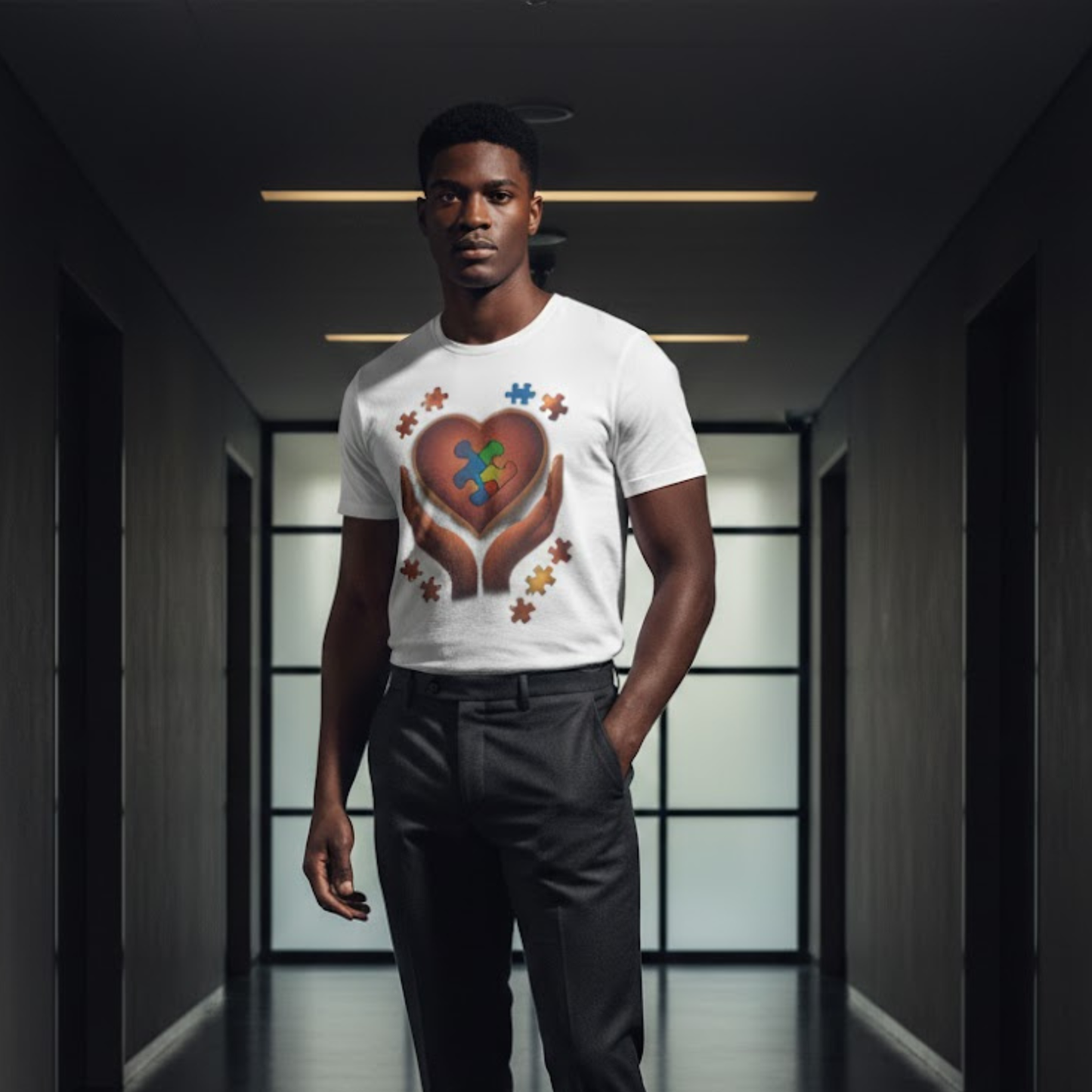 Puzzle Heart Hands Shirt – Love, Autism Awareness & Support T-shirt