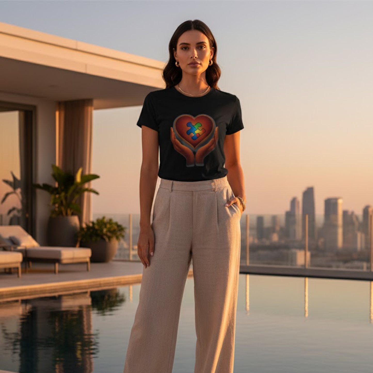 Puzzle Heart Hands Shirt – Love, Autism Awareness & Support T-shirt