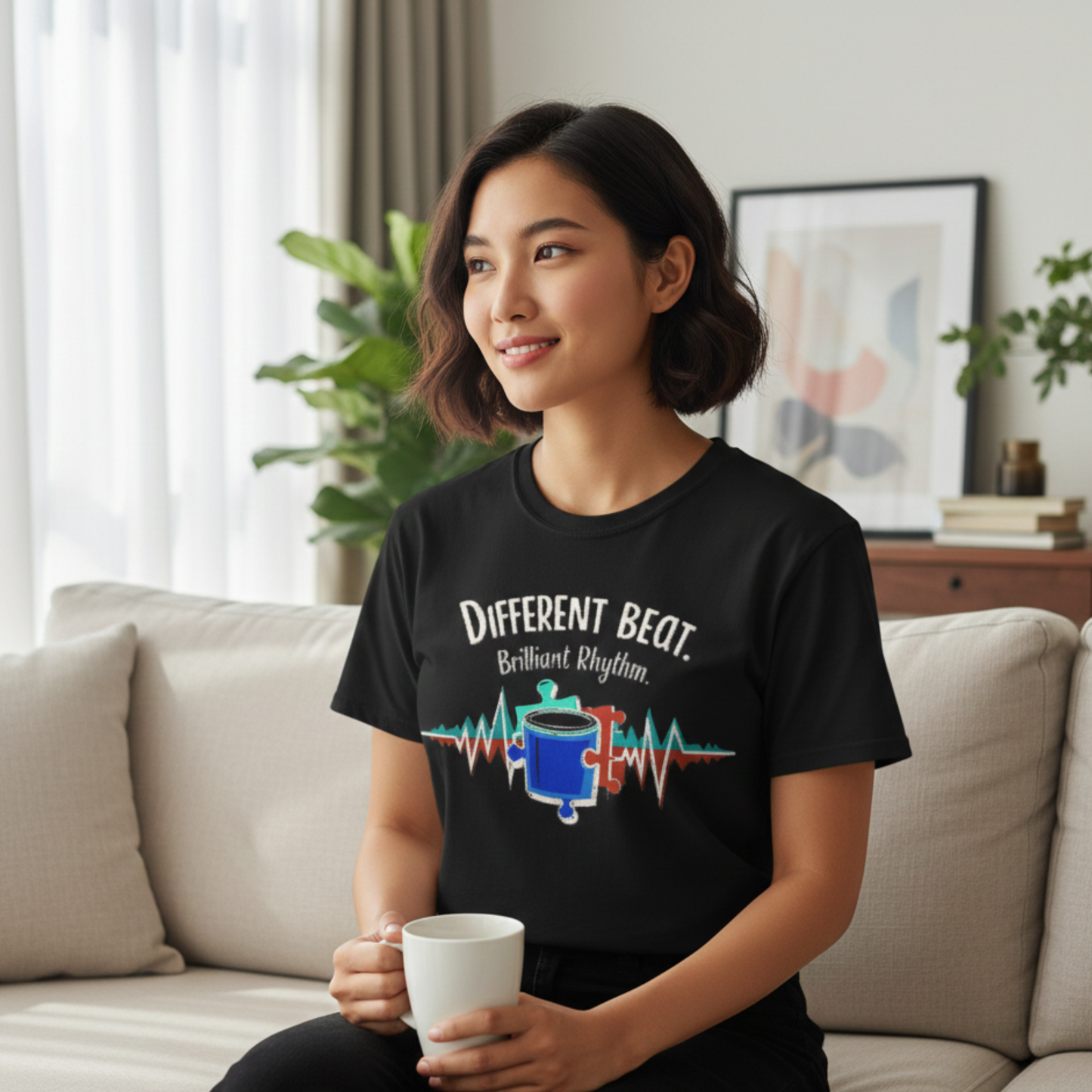 Different Beat, Brilliant Rhythm Shirt – Puzzle Piece Design for Unique Music Lovers