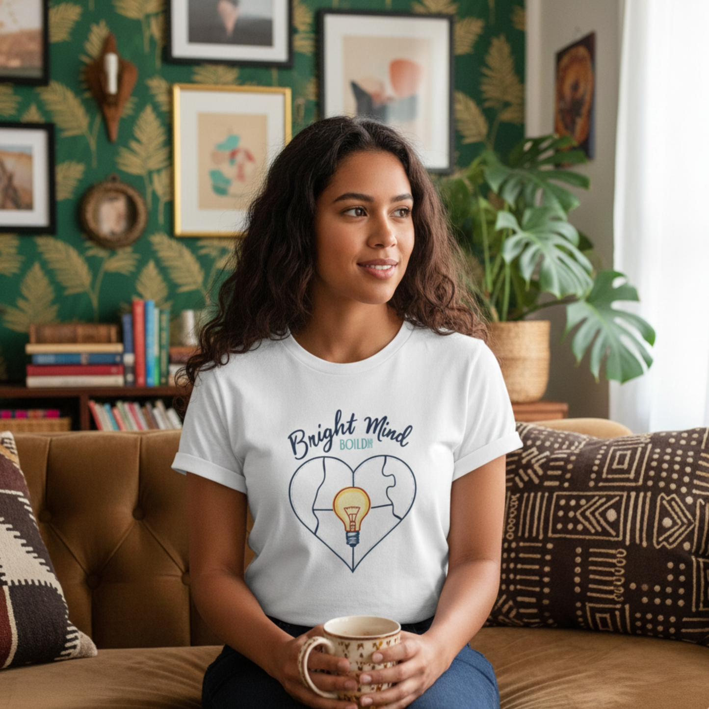 Bright Mind, Bold Heart Shirt – Autism Awareness & Empowerment T-Shirt | Puzzle & Lightbulb Design