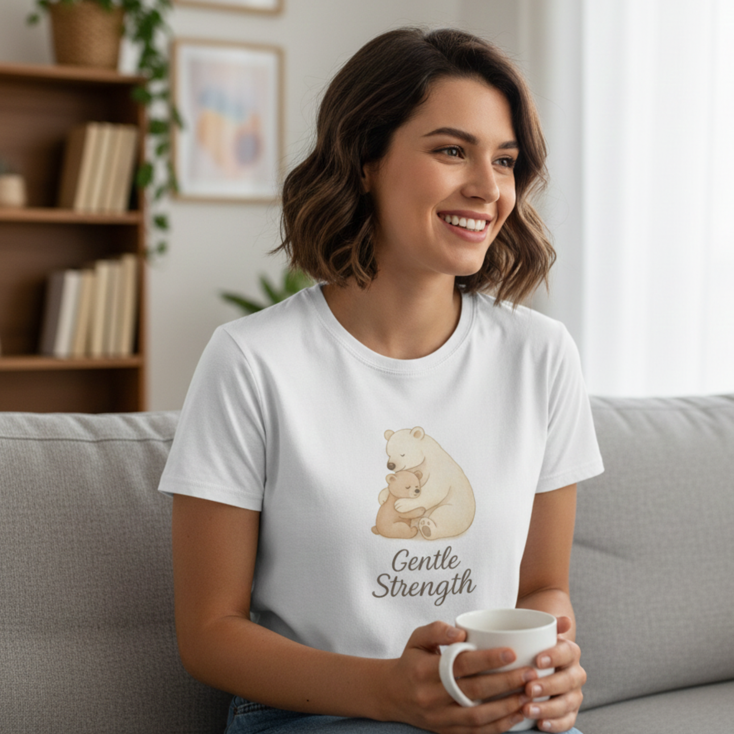 Gentle Strength Shirt – Bear & Cub T-Shirt for Compassion, Love, and Family