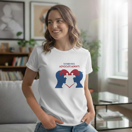 Father First, Advocate Always Shirt – Autism Dad Awareness & Advocacy T-Shirt