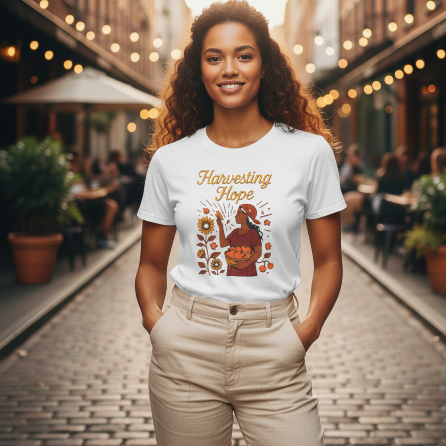 Harvesting Hope Shirt – Inspirational Sunflower Nature Graphic T-Shirt