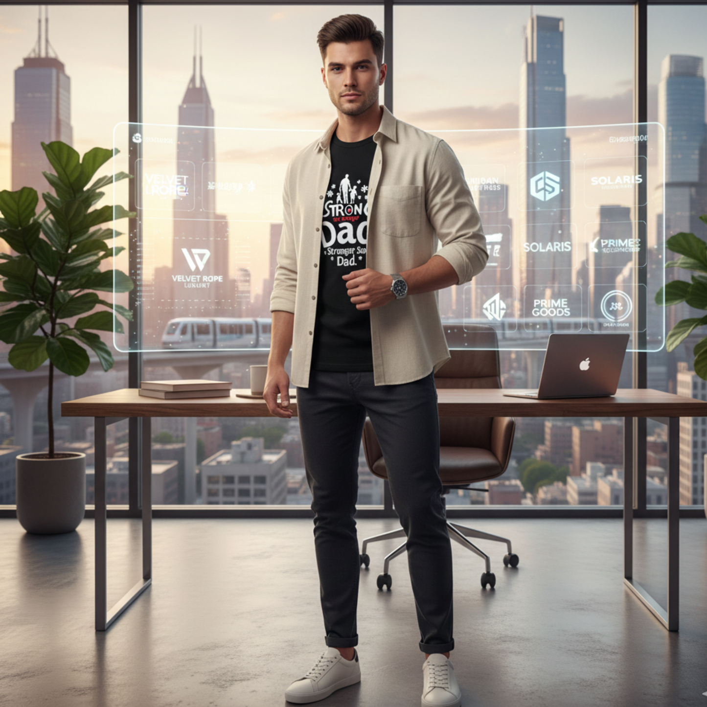 Strong Dad Stronger Son Autism Awareness T-Shirt – Proud Father Support Shirt