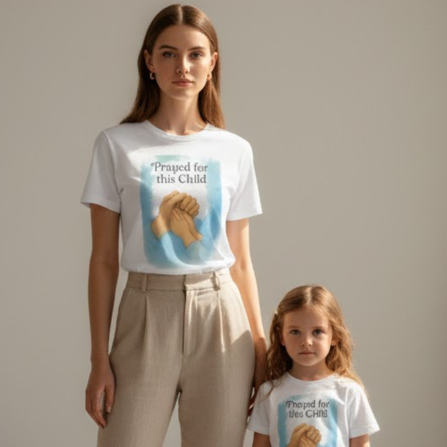 Prayed For This Child T-Shirt | Christian Parenting Faith Tee | New Baby & Adoption Miracle Graphic Shirt