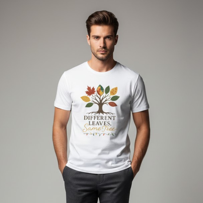Different Leaves Same Tree T-Shirt | Autism Awareness Inclusion Tee | Neurodiversity Support Tree Graphic Shirt