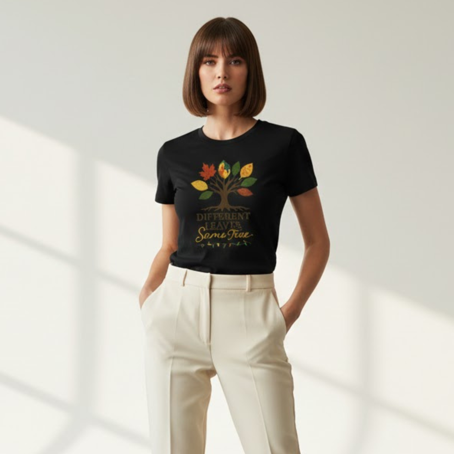 Different Leaves Same Tree T-Shirt | Autism Awareness Inclusion Tee | Neurodiversity Support Tree Graphic Shirt