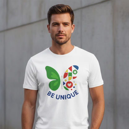 Be Unique Butterfly T-Shirt – Autism Acceptance & Neurodiversity Pride Graphic Tee
