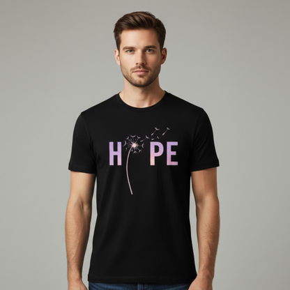 Hope Inspirational Dandelion T-Shirt – Positive Mental Health & Cancer Support Shirt