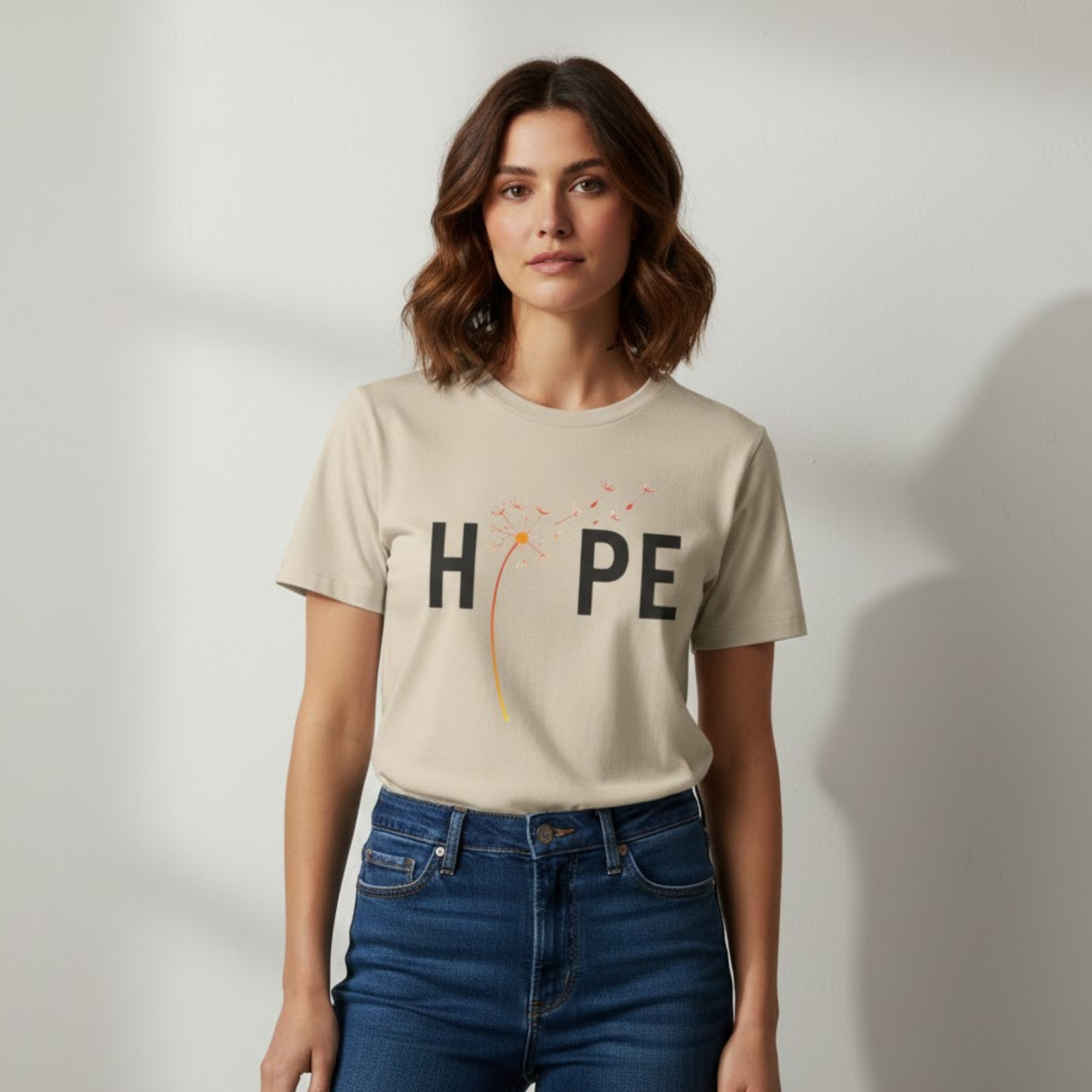 Hope Inspirational Dandelion T-Shirt – Positive Mental Health & Cancer Support Shirt