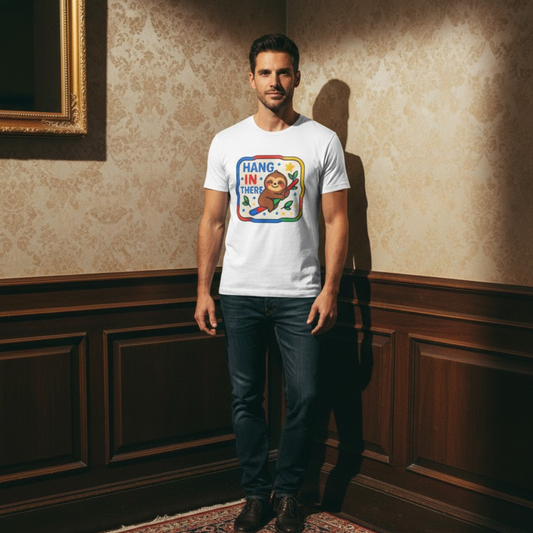 Hang In There Sloth T-Shirt – Cute Motivational Encouragement Shirt for Everyday Positivity