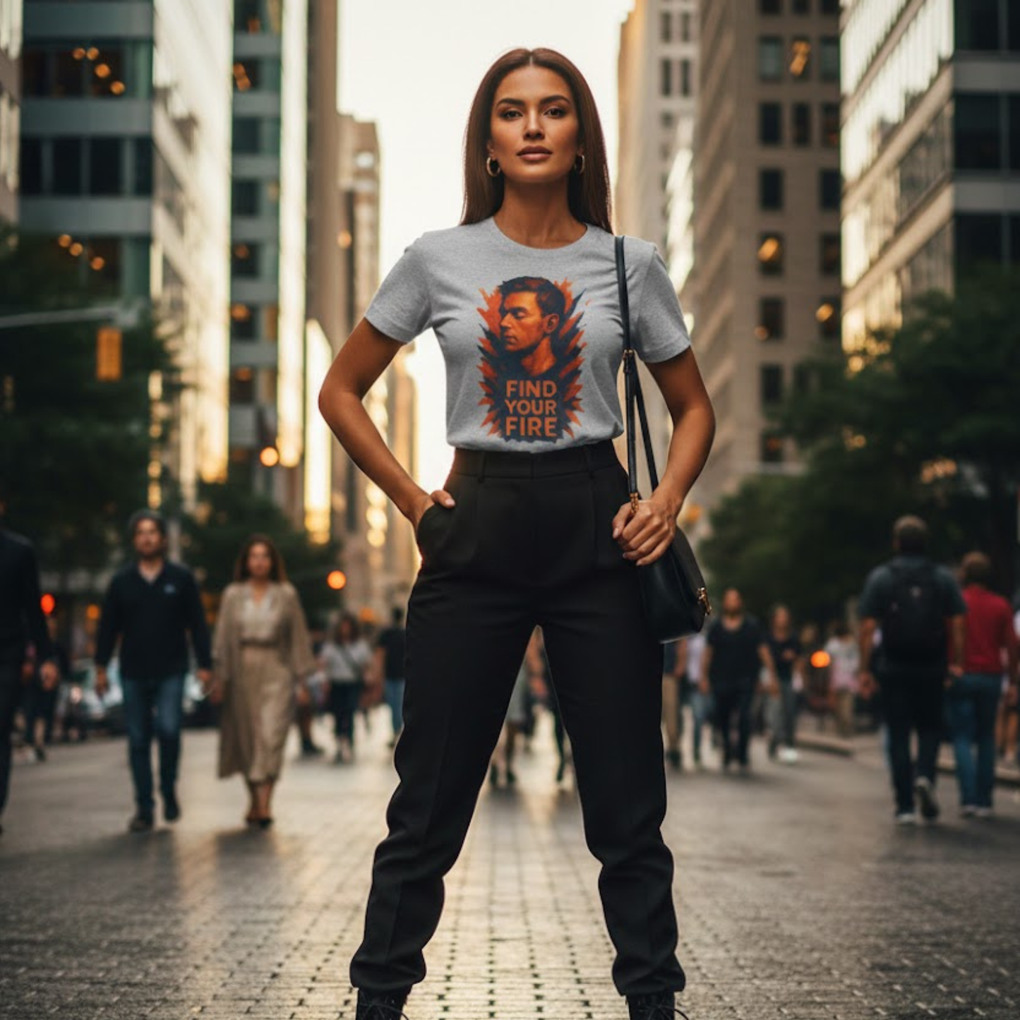 Find Your Fire Shirt – Motivational Strength Graphic T-Shirt for Men