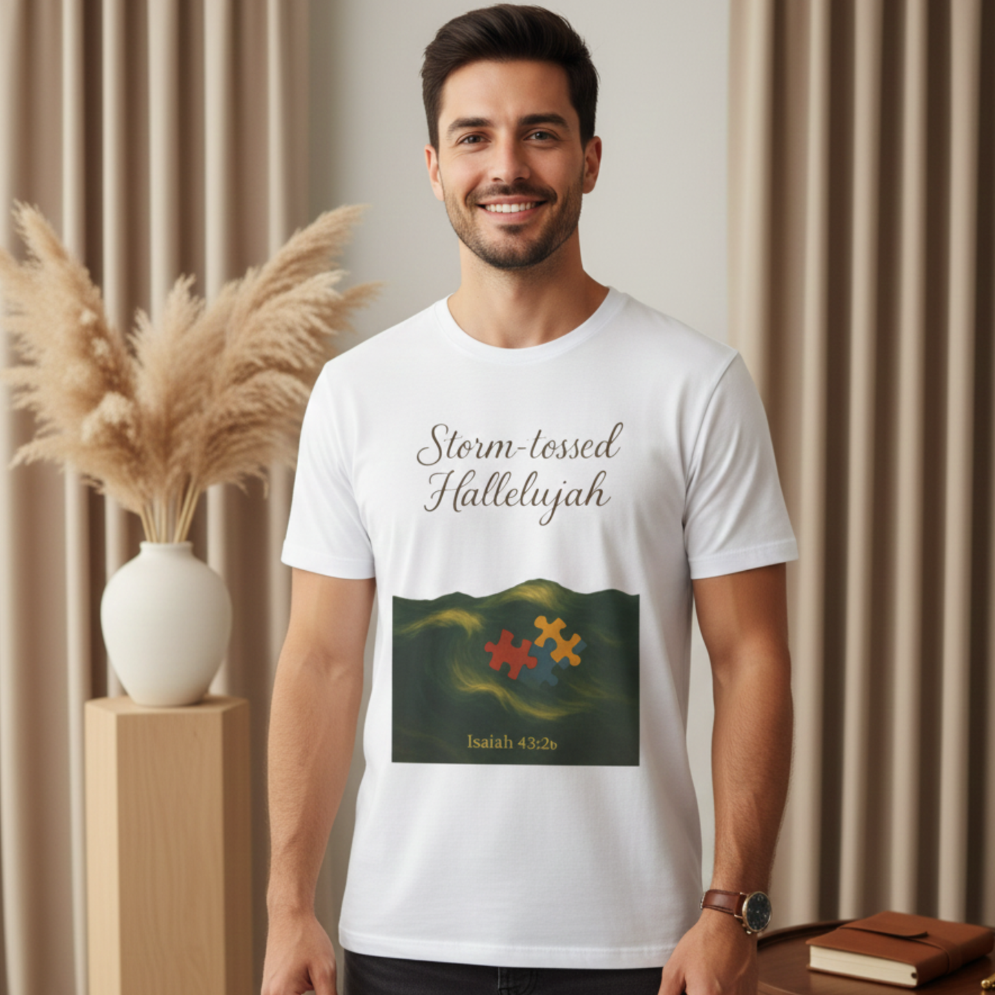 Storm-Tossed Hallelujah Christian T-Shirt – Isaiah 43:2 Faith & Hope Tee