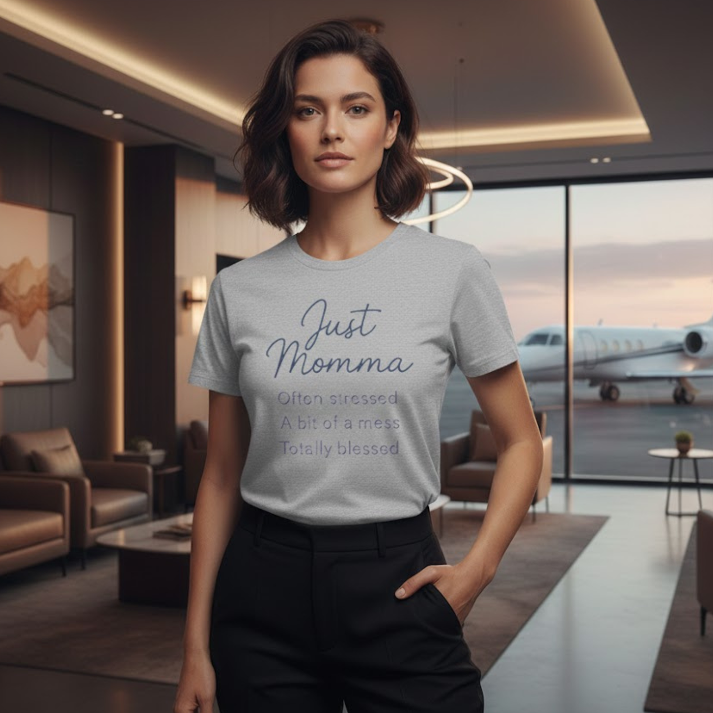 Just Momma Shirt – Funny Blessed Mom Graphic T-Shirt for Mothers